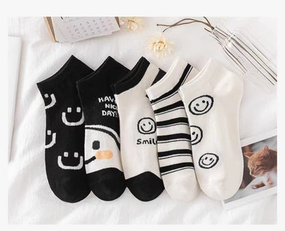 10 Pairs Ladies Ankle Socks low cut Trainer Socks Cotton Multipack heart animal Breathable Lightweight Sport Socks Casual Wear Gifts for Women
