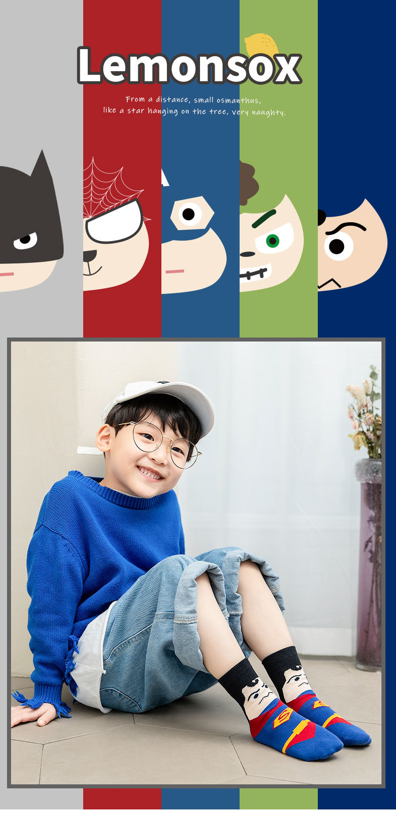 5 Pairs Toddlers Boys Kids heros Costume cotton Infant Ankle Socks 1-5 Years