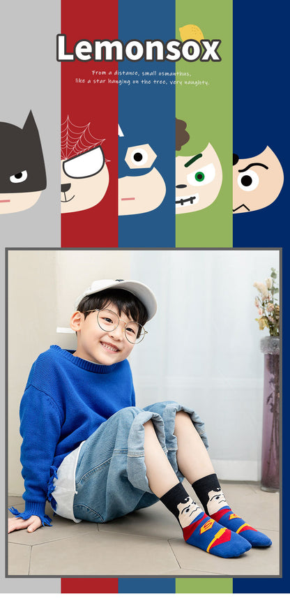 5 Pairs Toddlers Boys Kids heros Costume cotton Infant Ankle Socks 1-5 Years