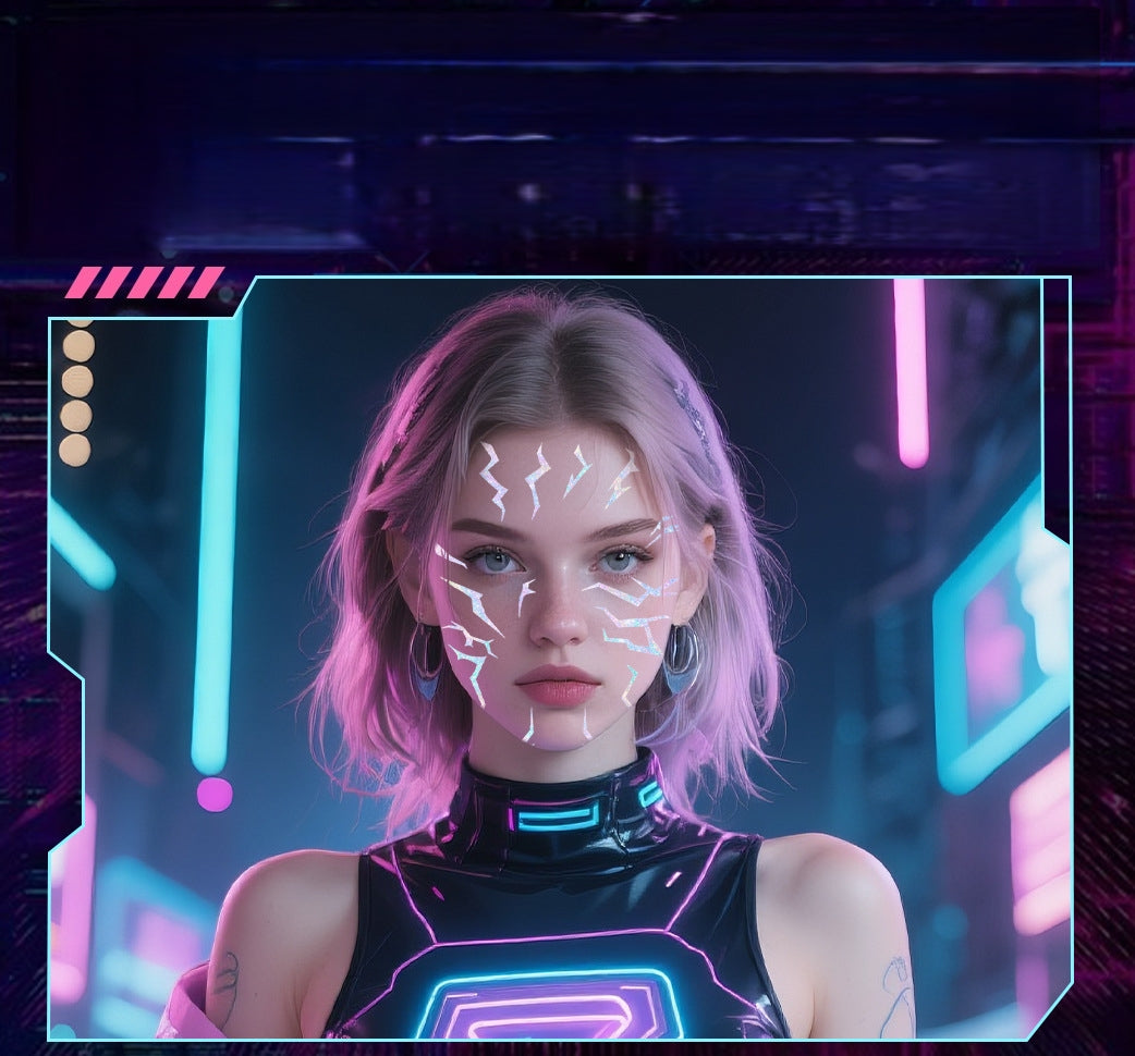 Temporary Tattoos for Kids, Kpop Cosplay Accessories, Kids Laser Tattoos for Girls Boys Face Body Christmas Costumes Cosplay Accessories Fake Hunters Tattoos (Face 4pcs) Brand: ISABELLA MOON