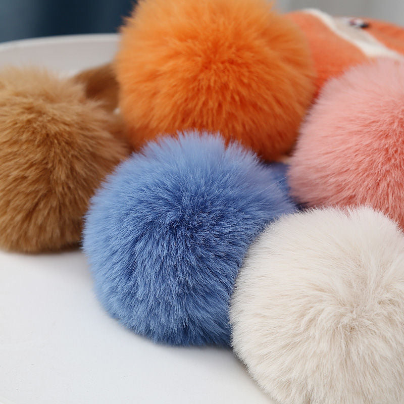 Kids Winter Beanie pom pom Hat Scarf Set 2Pcs Knit Warm Toddler Winter Cap Neck Warmer for Boys Girls Accessories Sets for Children Outdoor Sports(Pink)