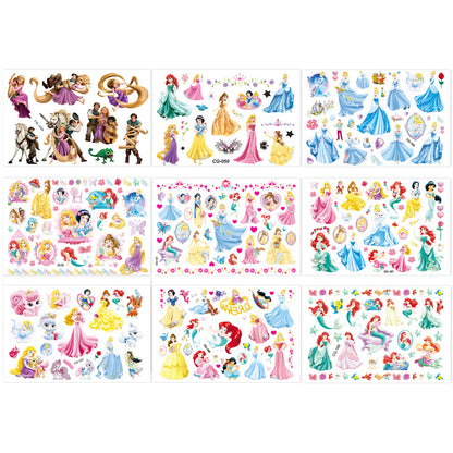 10 Sheets Kids Princess Temporary Tattoos Sticker Waterproof Superhero Stickers Fake tattoo Party Bag Fillers