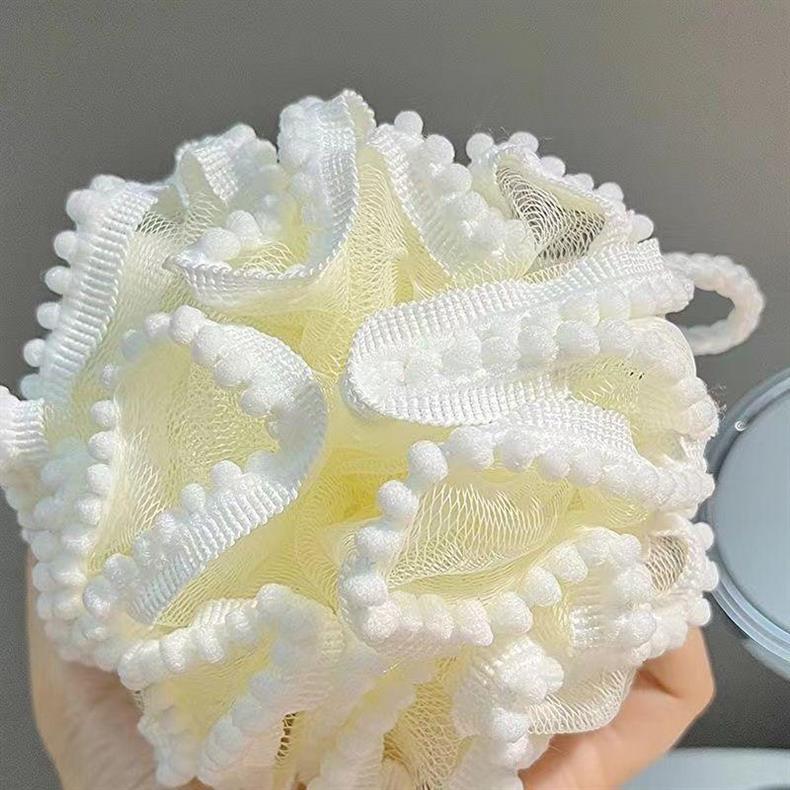 3PCS Kids Women Girls Cute Kitty Mesh Bath Shower Puff Sponge Loofahs, Children's Cartoon Bath Spong Durable Mesh Pouf Ball for Luxurious Shower Experience