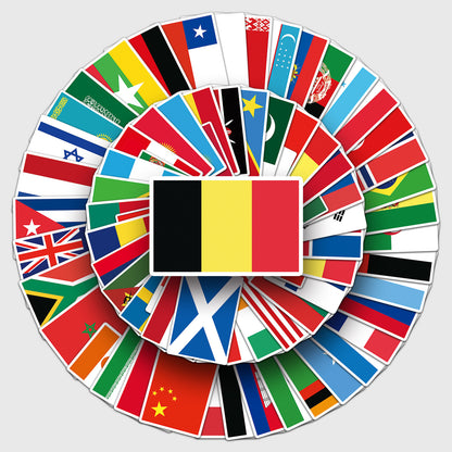 105pcs Panda Music Superheros Toy Kids Stickers Luggage Laptop Skateboard Waterproof Party Bag Fillers Waterbottle Decal Graffiti Patche (Country)