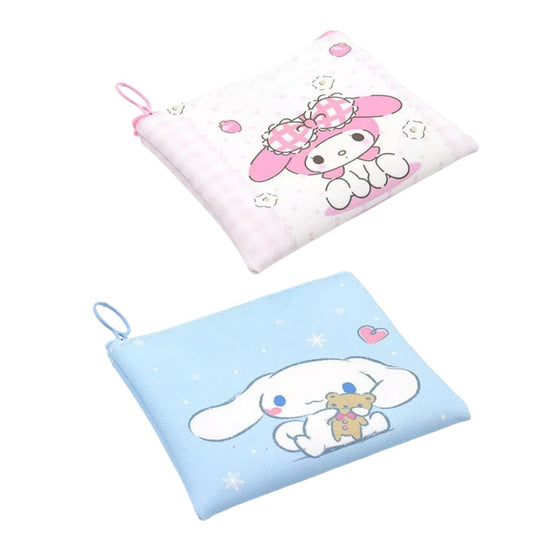 2 Pack Small Coin Purse, Cute Cartoon Wallet Mini Purse Holder for Women Girls Children, Oxford Pouch Small Change Bag for Coin, Credit Card, ID Card, Keys, Lipstick (Cinnamoroll)