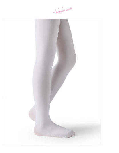 50 Denier Dance Ballet Tights Girls Womens Convertible Stretch Transition Footed Tights with Holes Ultra-soft Ballet Tights