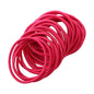 50Pcs Girls Women 2.5mm Thin School Uniform Endless Hair Elastics Bobbles Hair Ties Bands Ponios Ponytail Holders (Fuchsia)