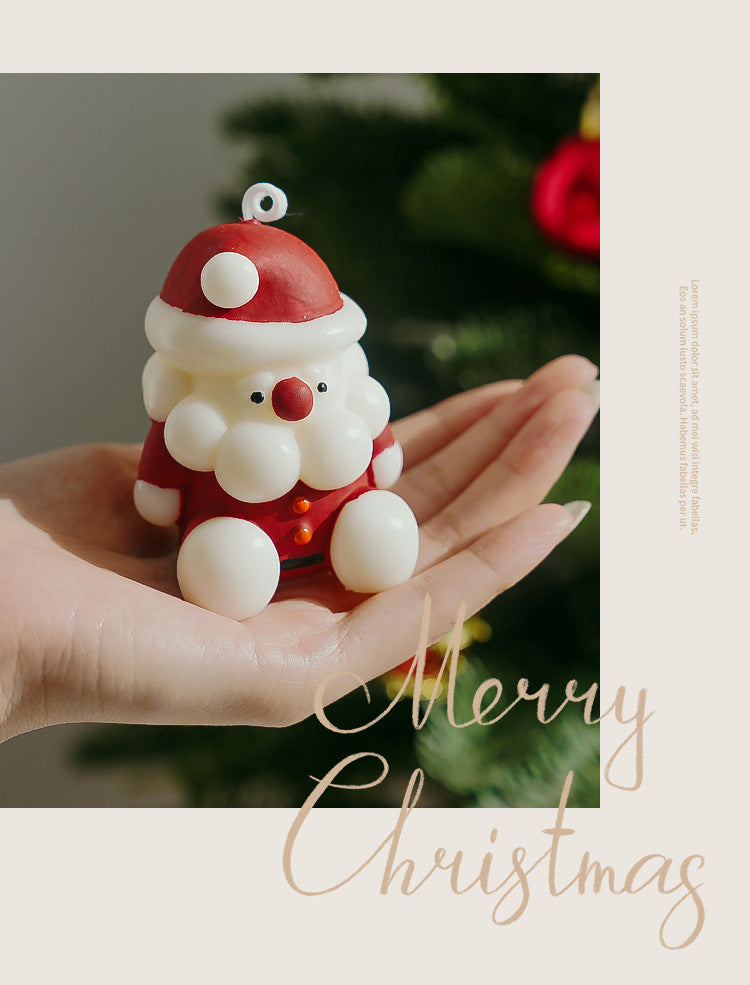 Scented Candles Gifts for Women, Christmas Tree Santa Scented Candles Gift Boxed, Long Lasting, Home Fragrance Gifts (Christmas Santa)