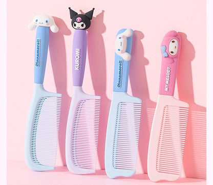 2 Pcs Girls Hair Brush Set, Fine Tooth Detangle Comb and Brush, Cute Travel Hairbrush for Girls Women Wet Dry Hair Curl Straight Styling