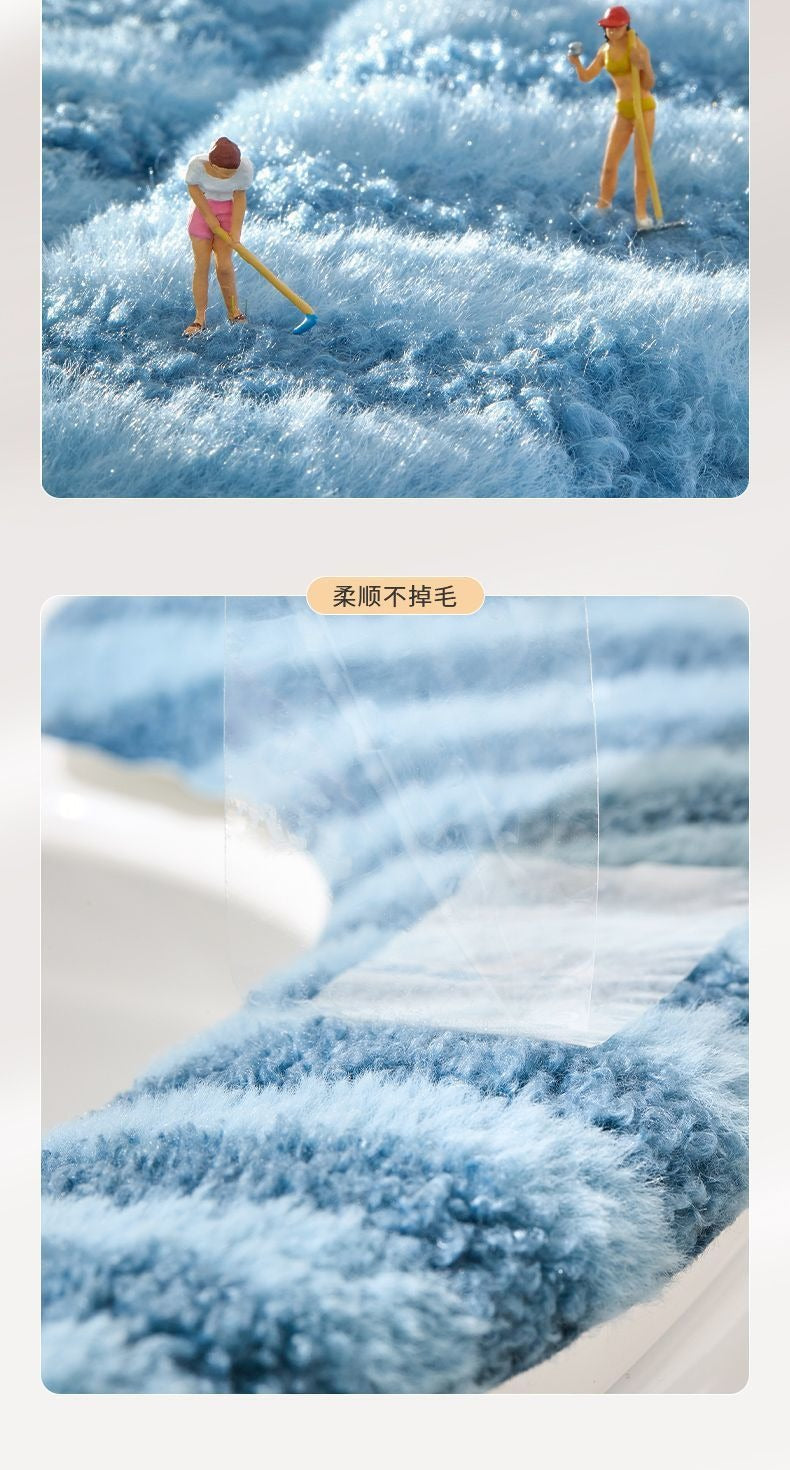 2PCS Bathroom Warmer Toilet Seat Cover Pads Soft and Portable Toilet Seat Cushion Pad Washable and Reusable Toilet Seat Pad