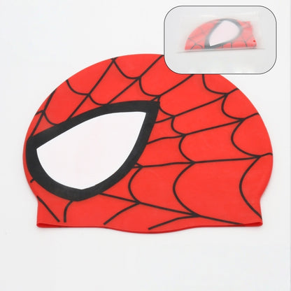 Kids Swimming Goggles Safe Soft Silicone Cap Hat Anti-Fog Waterproof No Leaking Crystal Clear Swim Goggles Spider for Kids Children and Teens Age 3-15 (Spiderman)