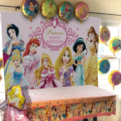 5/8pcs Princess Cinderella Foil Balloons Birthday Party Congratulations balloons Baby Shower Party Decorations Party Suppiles Accessories Theme kid