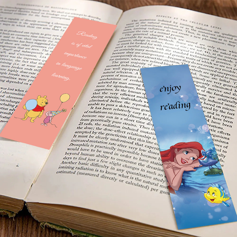 30PCS Children's Bookmarks, Bookmark Clips, Markings for Teachers, Students, Book Lovers, School Home Office Supplies Princess Mermaid Snow White