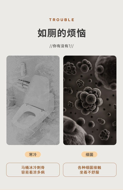 2PCS Bathroom Warmer Toilet Seat Cover Pads Soft and Portable Toilet Seat Cushion Pad Washable and Reusable Toilet Seat Pad