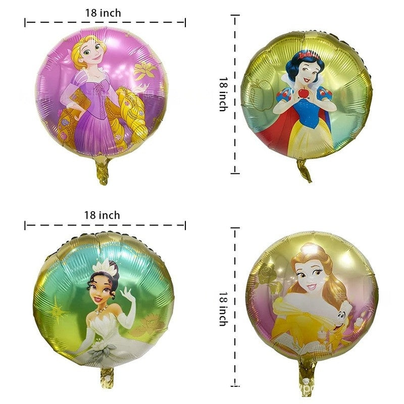 5/8pcs Princess Cinderella Foil Balloons Birthday Party Congratulations balloons Baby Shower Party Decorations Party Suppiles Accessories Theme kid