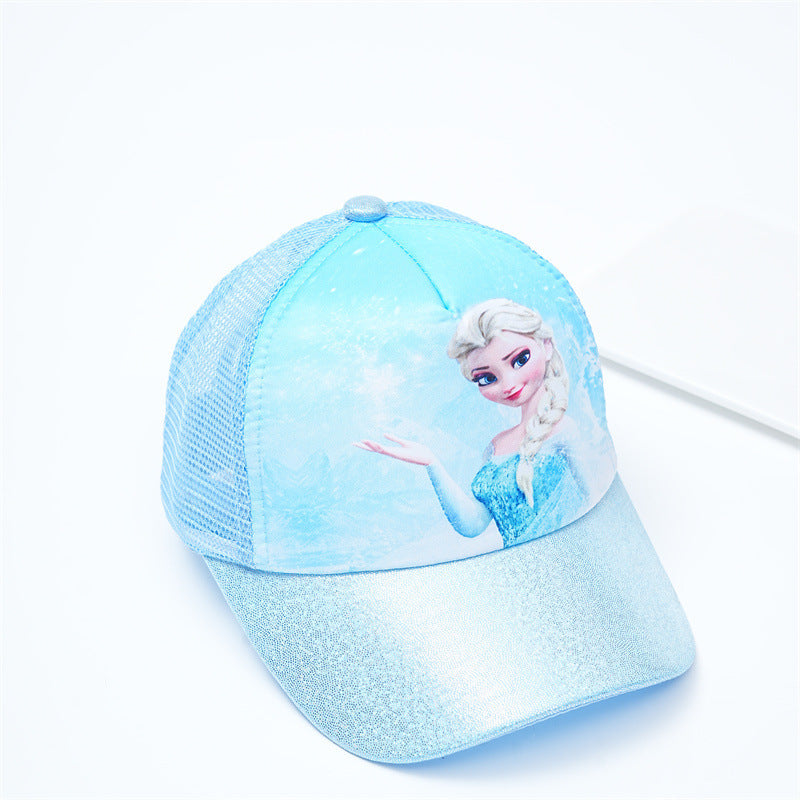 Kids Cotton Baseball Cap Hat for Boys, Boys Caps Perfect for Outdoor Sunny Days Sun Hat 3+ Years(BLUE FROZEN)