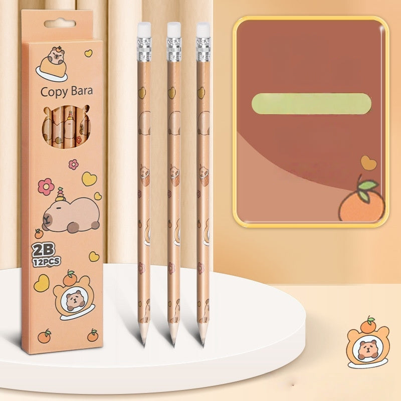 12 Pack Princess Spider HB Pencils with erasers Kids Children Party Bag Fillers School Office