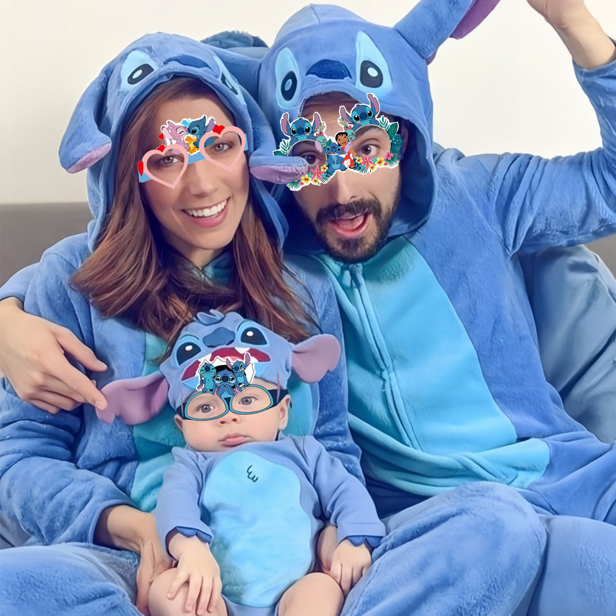 Stitch Party Eyeglasses Pack of 8,  Glasses Paper Material, Girls Boys Party Decorations Birthday Party Favors for Kids