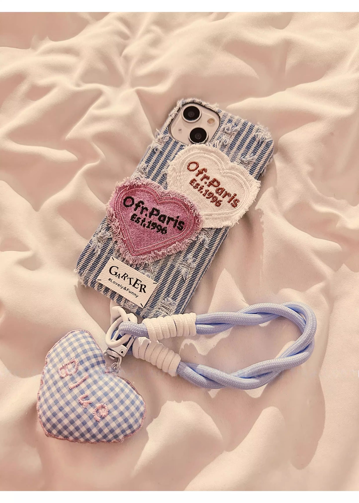 Crossbody Lanyard Case for iPhone 14 Pro Max, Liquid Silicone Protective Phone Case with Strap Adjustable Neck Cord Necklace Soft Cover (Heart 16pro max)