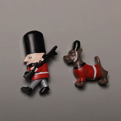 London 3D Metal Fridge Magnet London Eye Tower Bridge Big Ben Westminster Abbey Royal Guard Telephone Box Double Decker Bus England UK British Souvenir Gift (Telephone)