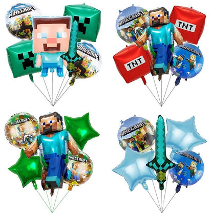 5/8pcs Princess Cinderella Foil Balloons Birthday Party Congratulations balloons Baby Shower Party Decorations Party Suppiles Accessories Theme kid