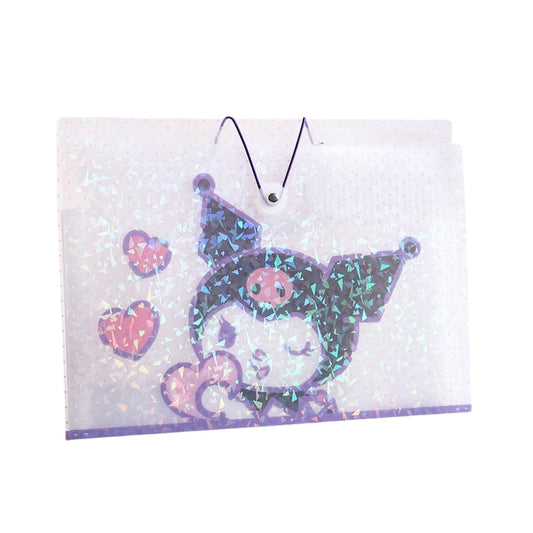 Princess A4 Expanding File Organiser, 13 Compartment Large Capacity Document Folder, Accordion Document Organizer with Colourful Label Tabs, Handle, Office School (KUROMI, A4)