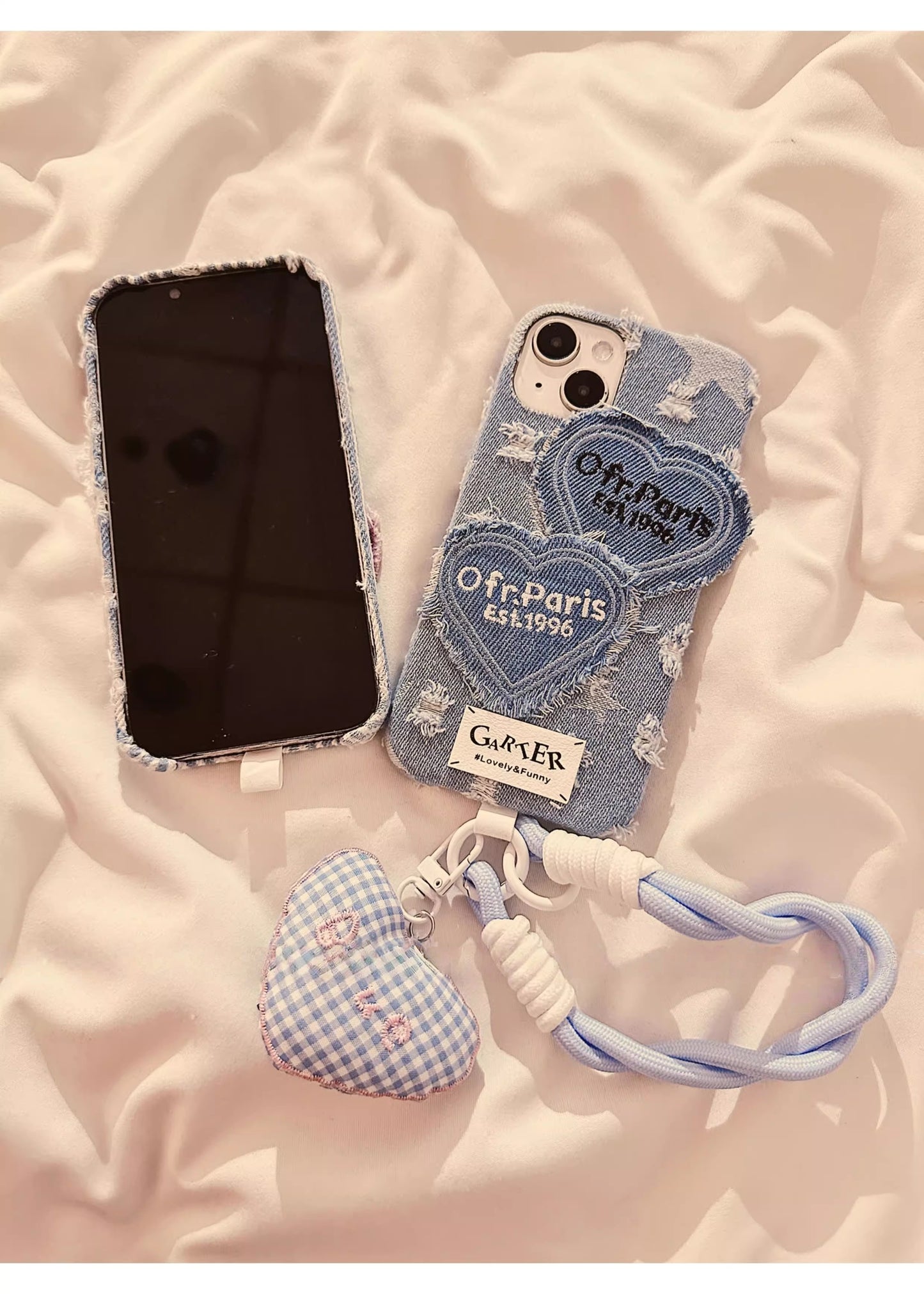 Crossbody Lanyard Case for iPhone 14 Pro Max, Liquid Silicone Protective Phone Case with Strap Adjustable Neck Cord Necklace Soft Cover (Heart 16pro max)