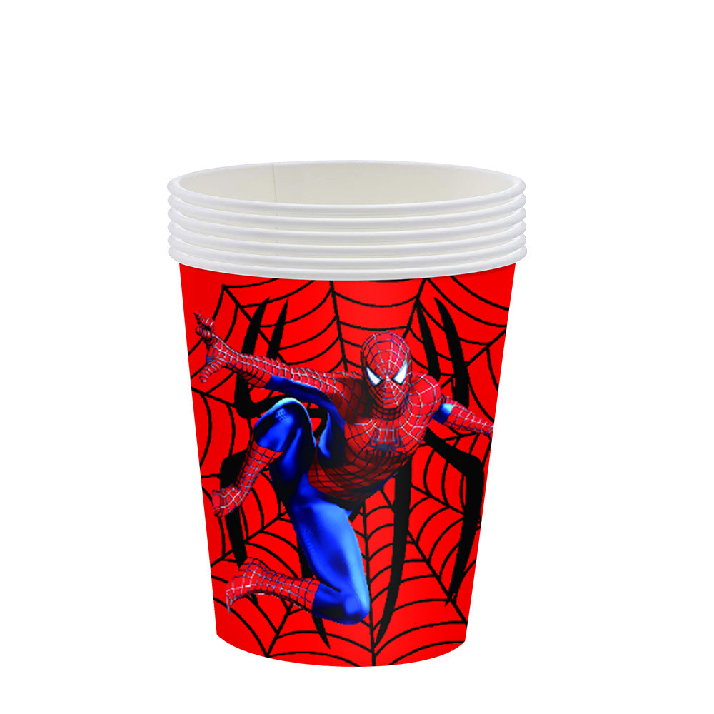 Spiderman Princess Frozen Tableware Set Birthday Celebration Party Set Birthday Decoration Set for Happy Banner, Plates, Cups Set,Napkins,Tablecloths for 20 Guests (Spiderman)