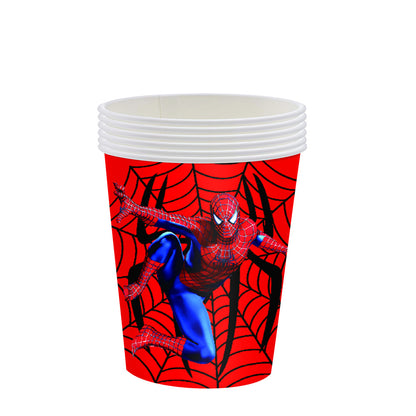 Spiderman Princess Frozen Tableware Set Birthday Celebration Party Set Birthday Decoration Set for Happy Banner, Plates, Cups Set,Napkins,Tablecloths for 20 Guests (Spiderman)