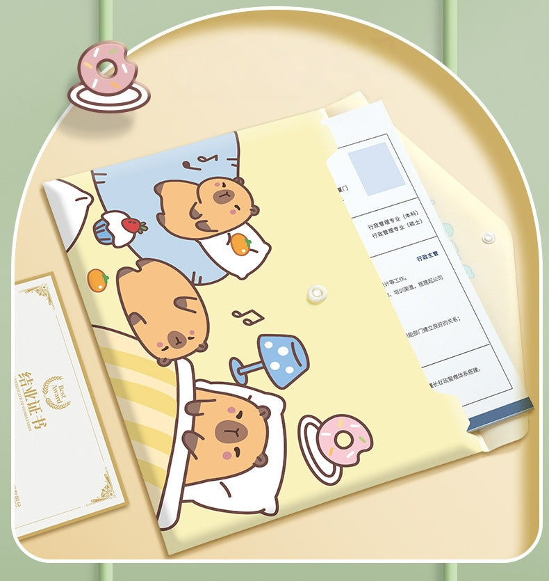 5PCS Plastic Wallets A4, 5 different designs Plastic Folders Popper Folder with Snap Closure, Lightweight Wallets for Document Office School Organization for Kids Adults