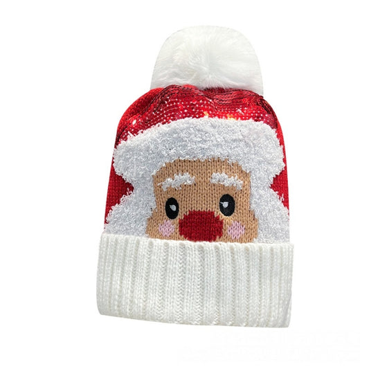 Christmas Hat for Adults kids Santa Hats Unisex sequin Extra Thicken Holiday Headwear Xmas Hat for Festive New Year Party (Santa)