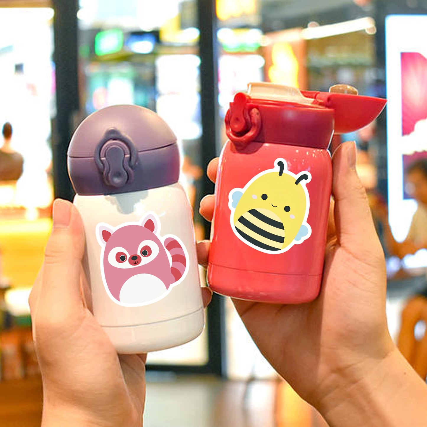 50pcs Princess Aven Superheros Toy Story Kids Stickers Luggage Laptop Skateboard Waterproof Party Bag Fillers Waterbottle Decal Graffiti Patches (Squishmallow)