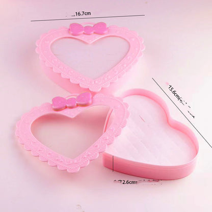 20Pcs Adjustable Princess pink Jewelry Girl Kids elsa Cartoon Plastic Rings Gift Set with Heart Shape Box