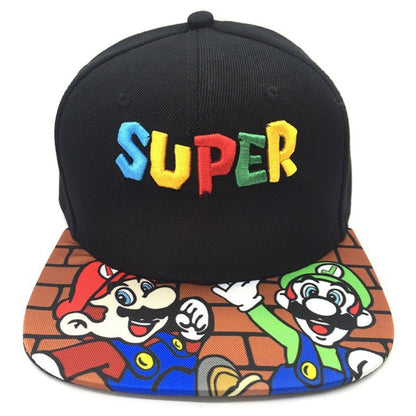 Kids Cotton Baseball Cap Hat for Boys, Boys Caps Perfect for Outdoor Sunny Days Sun Hat 3+ Years(Mario)