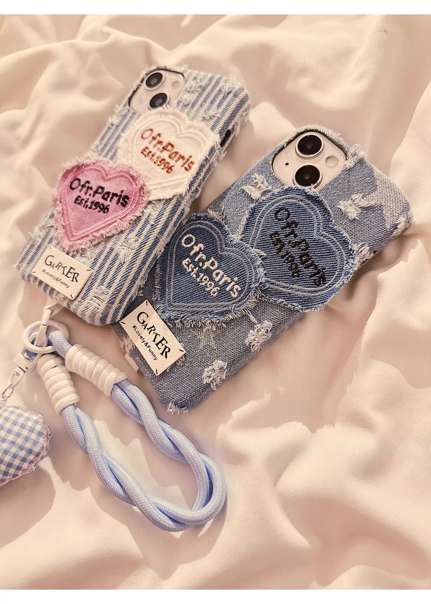 Crossbody Lanyard Case for iPhone 14 Pro Max, Liquid Silicone Protective Phone Case with Strap Adjustable Neck Cord Necklace Soft Cover (Heart 16pro max)