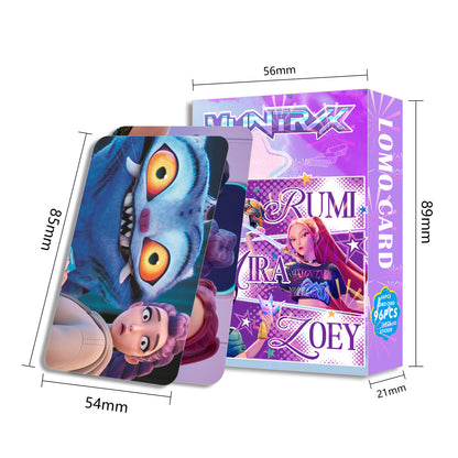 Kpop Hunters Photocards,Lomo card setwith free stickers,Waterproof Anime Character Collection Vinyl card postcards, gifts for Korean pop, anime lovers, girls (Kpop 94pcs)