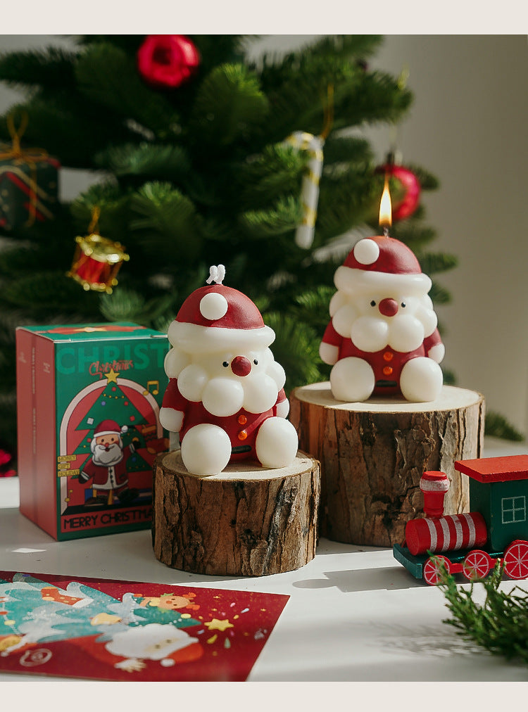 Scented Candles Gifts for Women, Christmas Tree Santa Scented Candles Gift Boxed, Long Lasting, Home Fragrance Gifts (Christmas Santa)