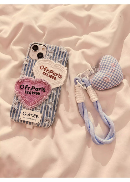 Crossbody Lanyard Case for iPhone 14 Pro Max, Liquid Silicone Protective Phone Case with Strap Adjustable Neck Cord Necklace Soft Cover (Heart 16pro max)