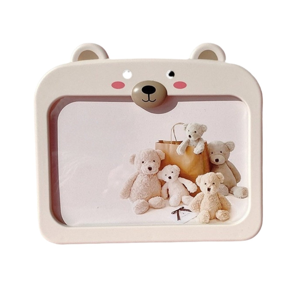Cute Bear Photo Frame with pen holder back 4 x 6 Picture Frame for Tabletop Display, Cute Home Room Decor, Gifts for kids women