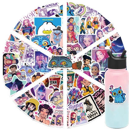 50pcs Princess Aven Superheros Toy Kids Stickers Luggage Laptop Skateboard Waterproof Party Bag Fillers Waterbottle Decal Graffiti Patches