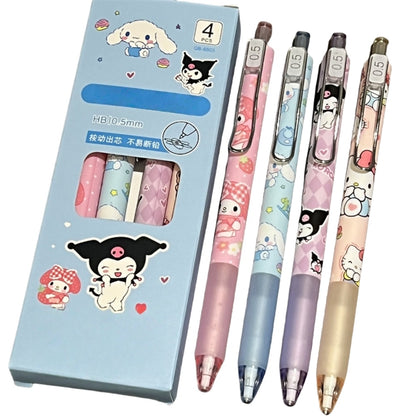 Mechanical Automatic 4pcs Pencil Set 0.5 mm for Office School Stationary Supply Party Favour Bag Fillers Gift Girls Boys writing
