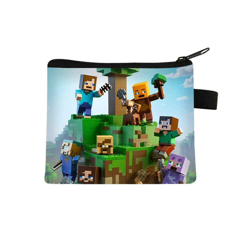 2 Pack Small Coin Purse, Cute Cartoon Wallet Mini Purse Holder for Women Girls Children, Oxford Pouch Small Change Bag for Coin, Credit Card, ID Card, Keys, Lipstick