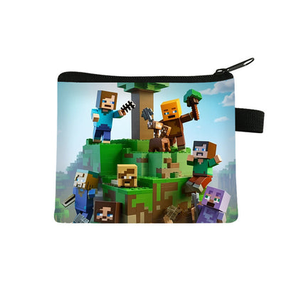 2 Pack Small Coin Purse, Cute Cartoon Wallet Mini Purse Holder for Women Girls Children, Oxford Pouch Small Change Bag for Coin, Credit Card, ID Card, Keys, Lipstick