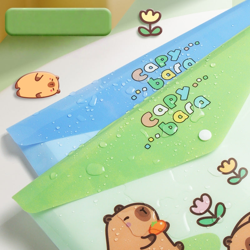 5PCS Plastic Wallets A4, 5 different designs Plastic Folders Popper Folder with Snap Closure, Lightweight Wallets for Document Office School Organization for Kids Adults