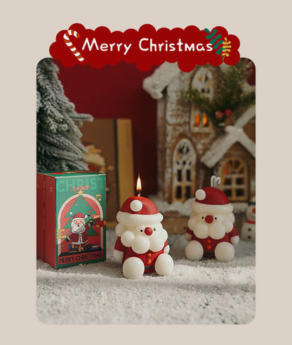 Scented Candles Gifts for Women, Christmas Tree Santa Scented Candles Gift Boxed, Long Lasting, Home Fragrance Gifts (Christmas Santa)