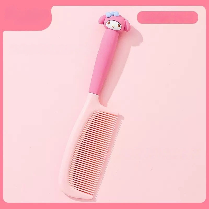 2 Pcs Girls Hair Brush Set, Fine Tooth Detangle Comb and Brush, Cute Travel Hairbrush for Girls Women Wet Dry Hair Curl Straight Styling