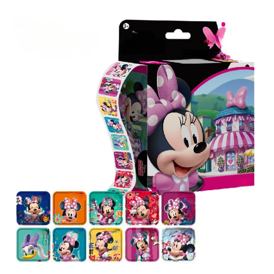 200pcs Kids Toddlers Princess Elsa Mickey Mouse Dinosaur Stickers Party Bag Fillers Boys Girls Teachers as Reward Craft Scrapbooking in Box Gift Set (Minnie)