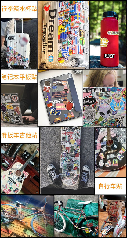 50pcs Princess Aven Superheros Toy Kids Stickers Luggage Laptop Skateboard Waterproof Party Bag Fillers Waterbottle Decal Graffiti Patches