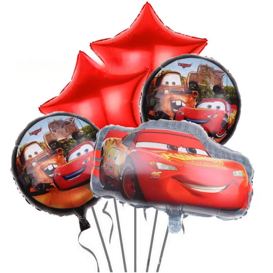 5pcs Princess Cinderella Foil Balloons Birthday Party Congratulations balloons Baby Shower Party Decorations Party Suppiles Accessories Theme kids (Cars 5pcs)