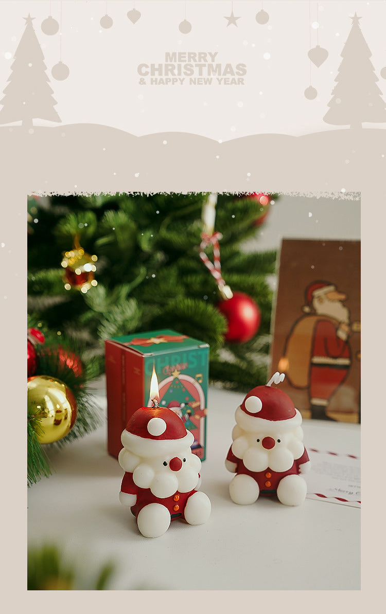 Scented Candles Gifts for Women, Christmas Tree Santa Scented Candles Gift Boxed, Long Lasting, Home Fragrance Gifts (Christmas Santa)